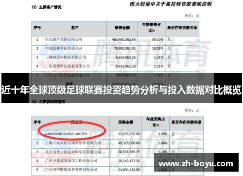 近十年全球顶级足球联赛投资趋势分析与投入数据对比概览